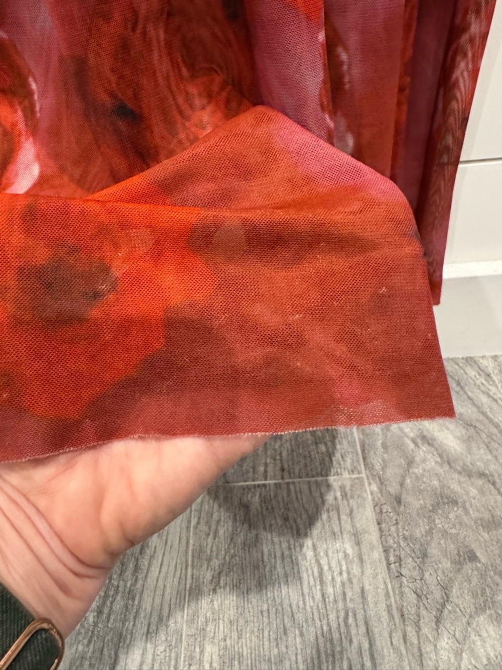 Elliatt Elise red floral ruched mesh maxi dress - Picture 11 of 12